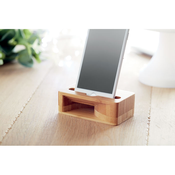 Stand per smartphone wood item ambiant picture