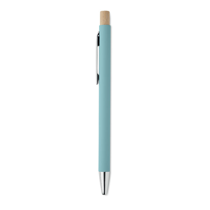 Recycled aluminium ball pen Blu Bambino item picture side