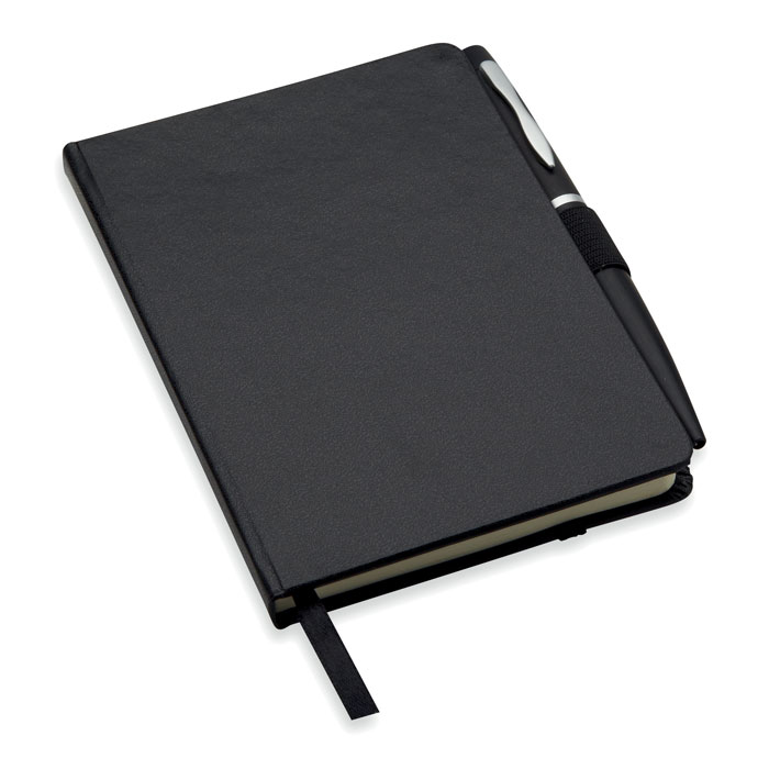Blocco notes A6 con penna Nero item picture front