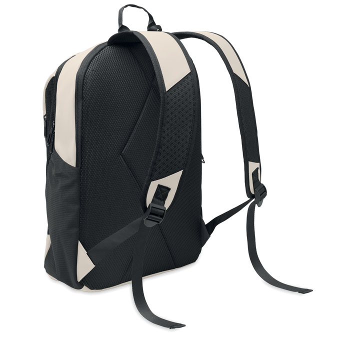 15" soft PU laptop backpack Bianco Sporco item picture back