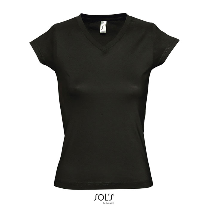 MOON DONNA T-SHIRT 150g deep black item picture front