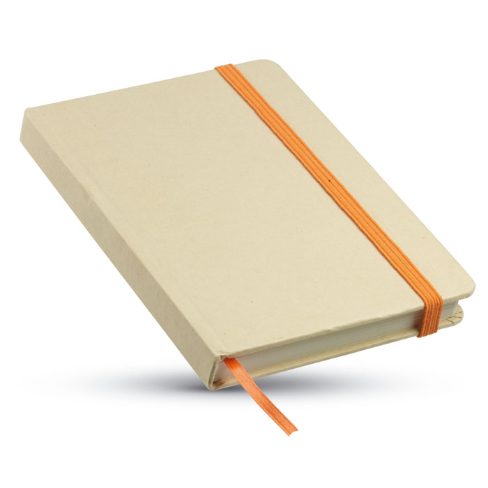 A6 recycled notebook 96 plain Arancio item picture back