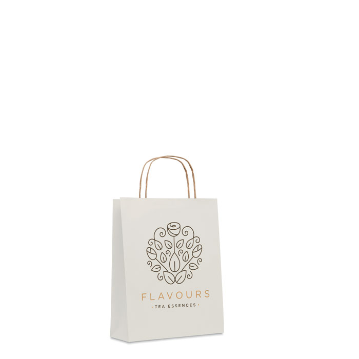 Small Gift paper bag 90 gr/m² Bianco item picture printed