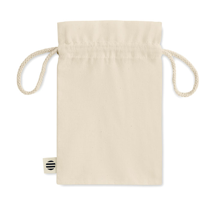 Small organic cotton gift bag Beige item picture top