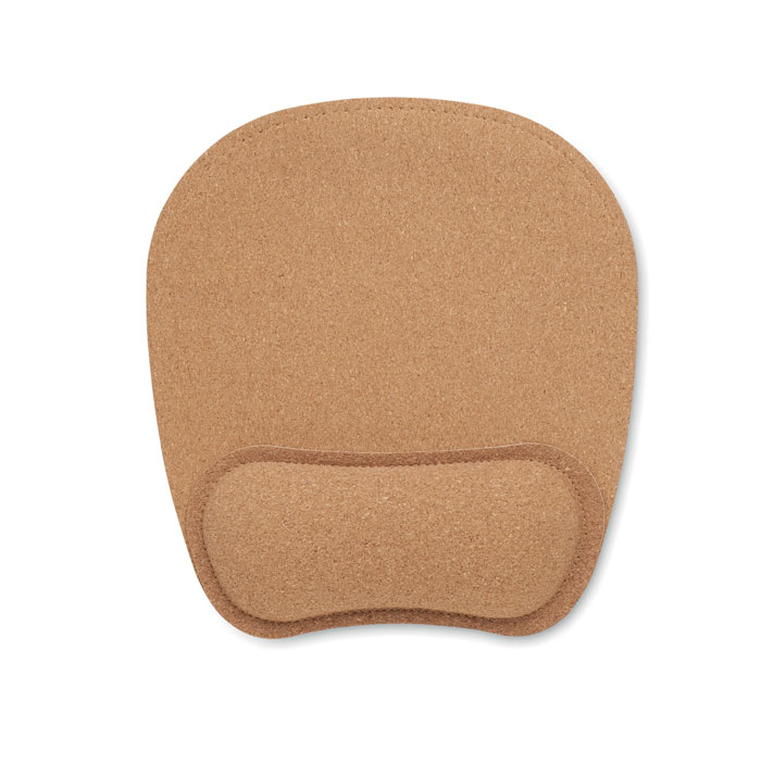 Ergonomic cork mouse mat Beige item picture back