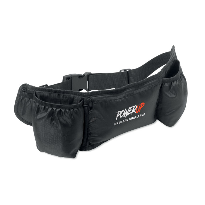 Marsupio sportivo 420D RPET Nero item picture printed