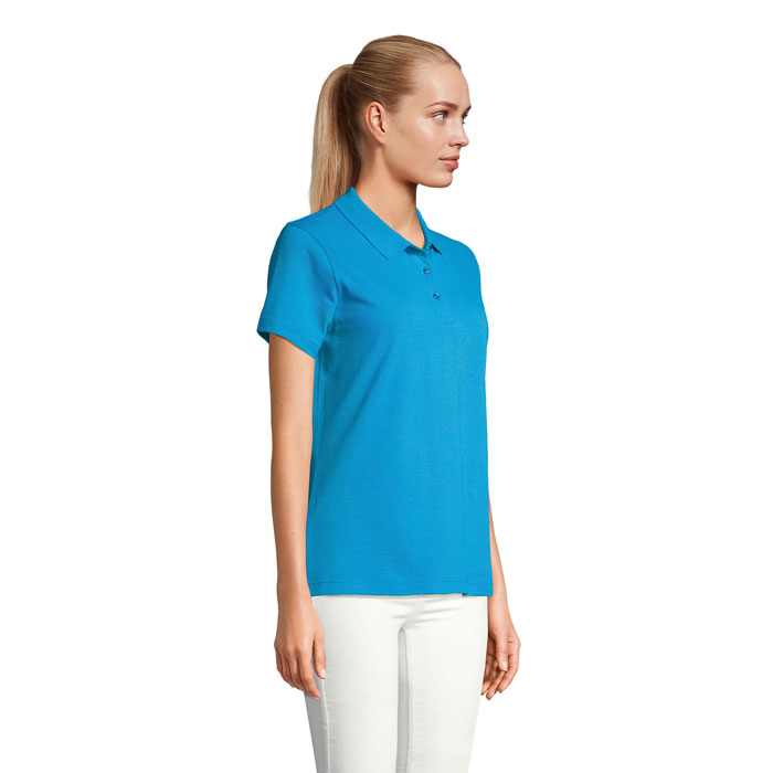 PULSE WOMEN POLO Aqua item picture side