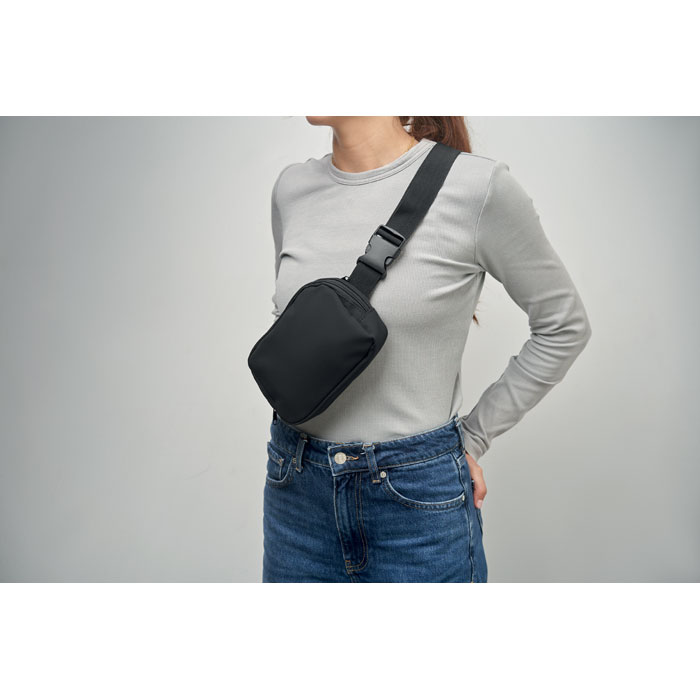 Waist bag in 210D polyester Nero item picture 7