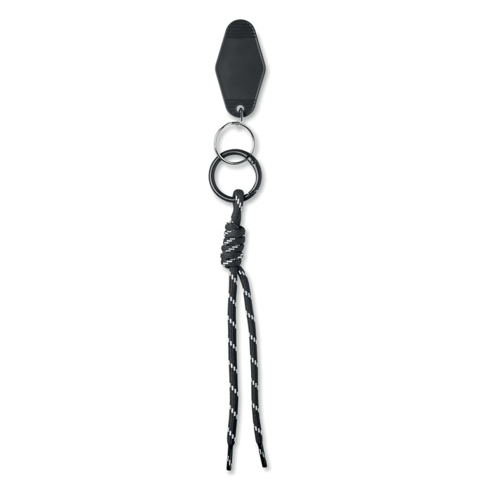 Braided rope with tag keyring Nero item picture back