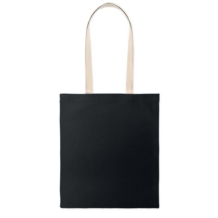 Shopper in cotone Nero item picture back