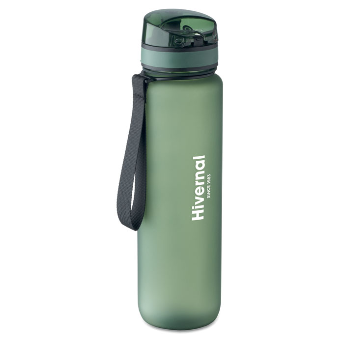 Sports water bottle RPET 1L Verde Scuro item picture printed