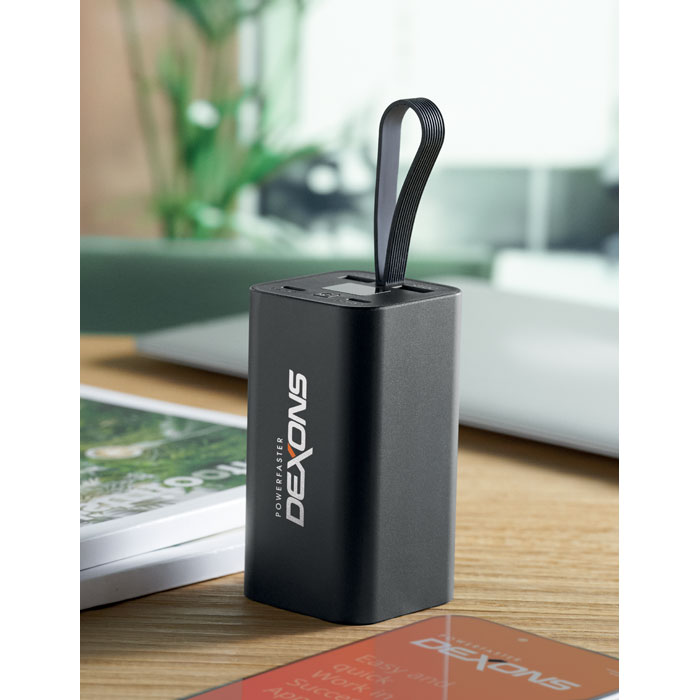 Power bank 20.000 mAh Nero item picture printed