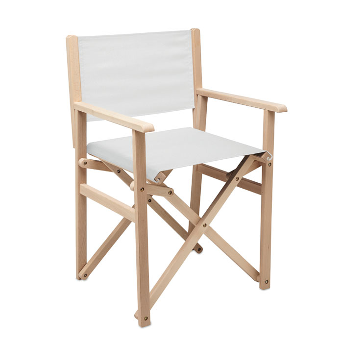 Foldable wooden beach chair Bianco item picture front