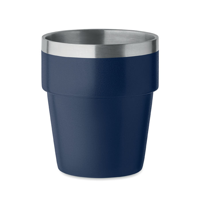 Bicchiere doppio strato 250 ml Francese Navy item picture front