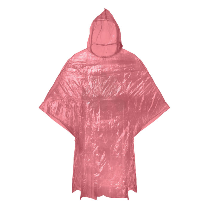 Poncho pieghevole in polybag Rosso item picture top