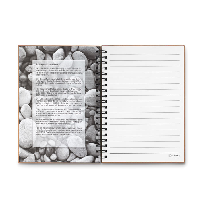 Stone paper notebook 70 lined Arancio item picture top