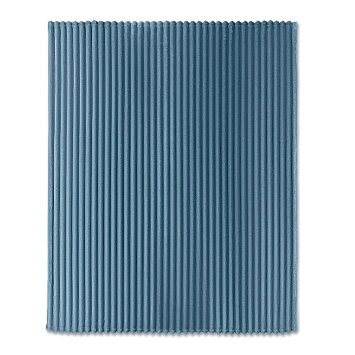 Coperta a righe in pile RPET Petrolio item picture top