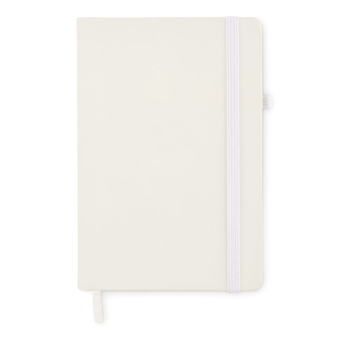 Recycled Leather A5 notebook Bianco item picture side