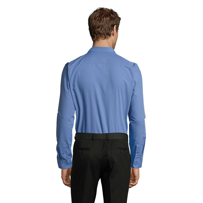 BALTIMORE FIT POPLIN SHIRT Blu Medio item picture back