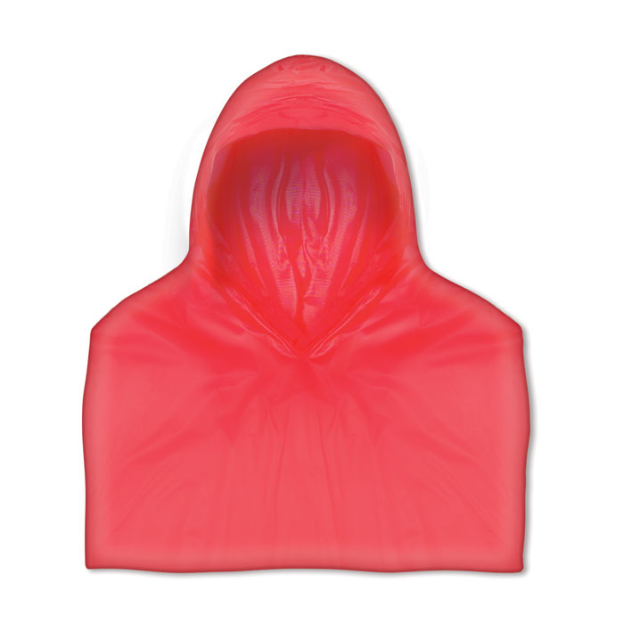 Raincoat in pouch red item picture side