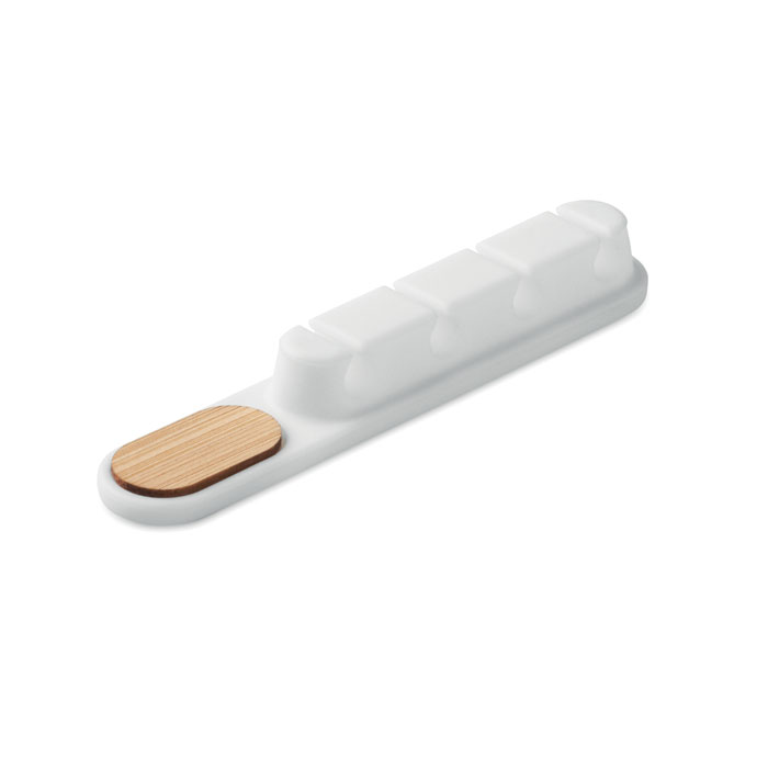 Organizzatore cavi in silicone Bianco item picture front