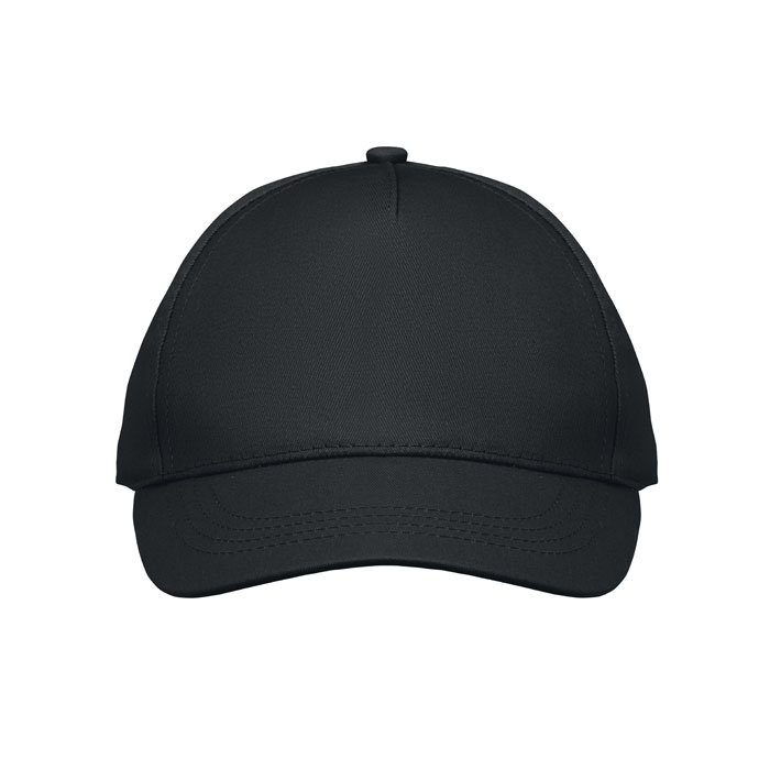 5 panel kids baseball cap Nero item picture side
