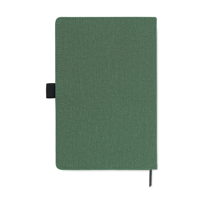 A5 notebook PU front pocket Verde Scuro item ambiant picture