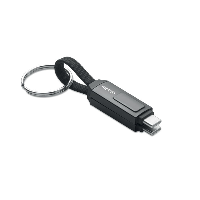 60W charging cable keyring Nero item picture printed