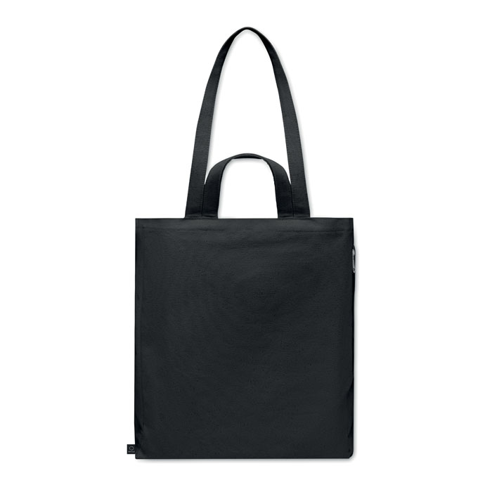 Recycled cotton shopping bag Nero item picture back