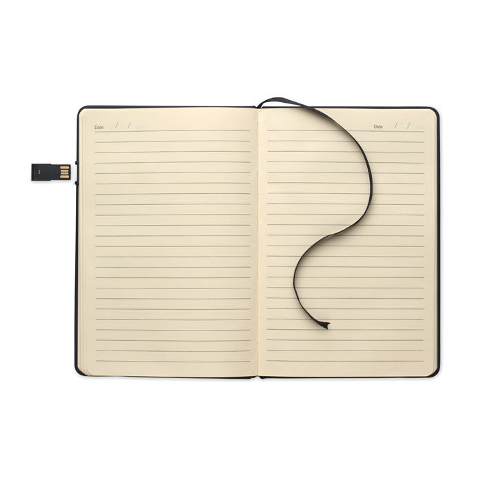 A5 notebook w/ integrated USB Nero item picture top