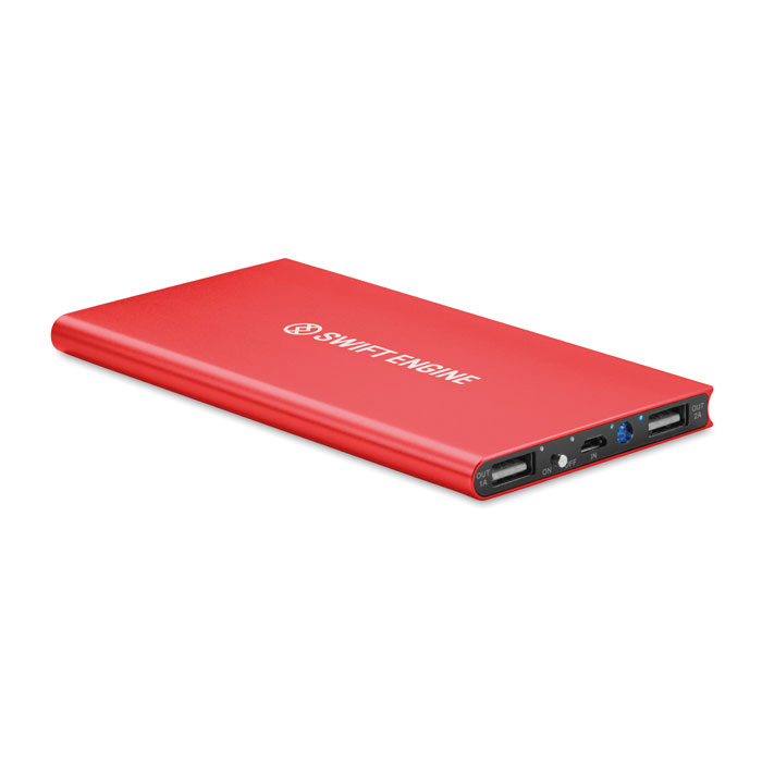 Power bank 8000 mAh Rosso item picture printed