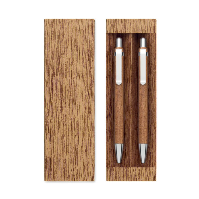 Acacia wood pen and pencil set Legno item picture back