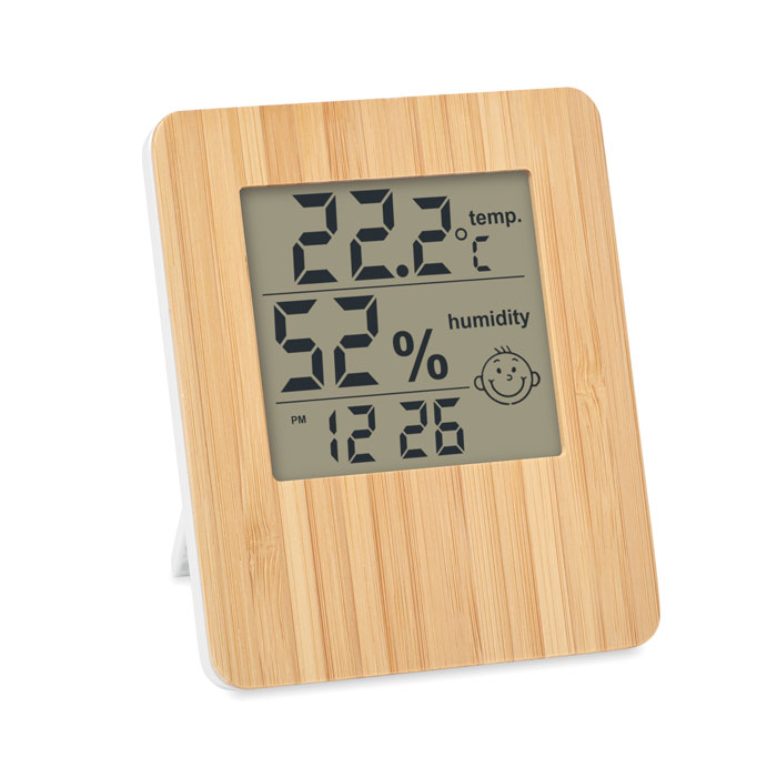 Stazione meteo in bamboo wood item picture front
