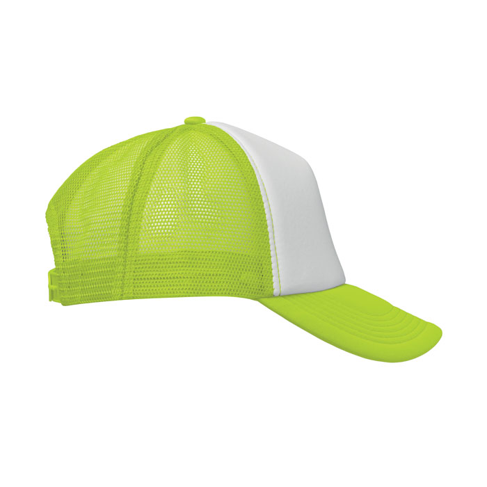 Cappello camionista Bianco/Giallo Neon item picture side
