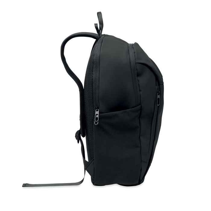 15" soft PU laptop backpack Nero item picture 5