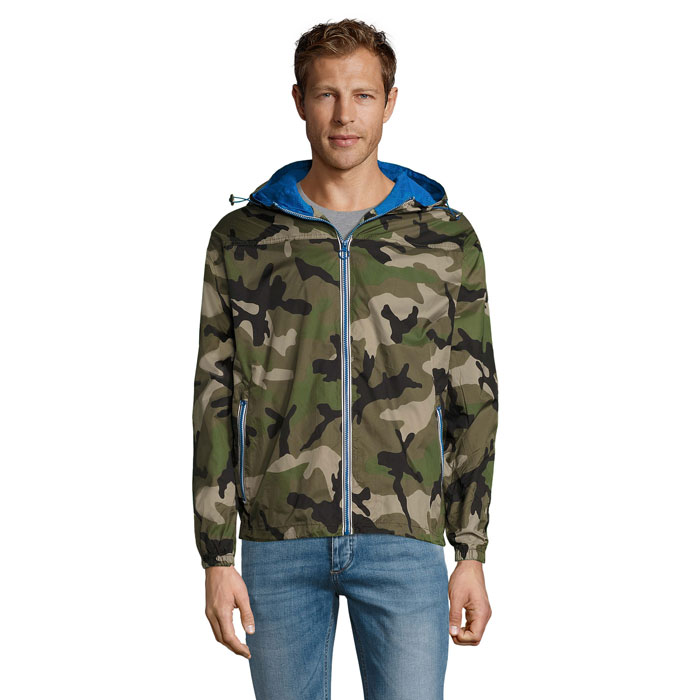 SKATE LINED WINDBREAKER Camo/Royal Blue item picture front