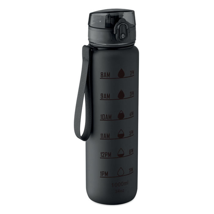 Sports water bottle RPET 1L Nero item picture front
