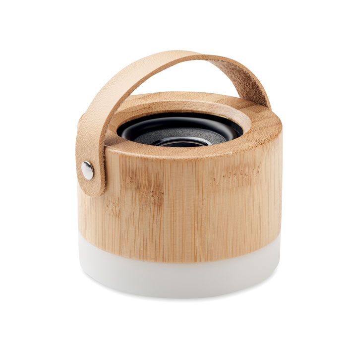 Speaker wireless in bamboo 5.0 wood item picture front