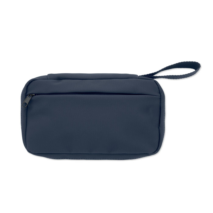 Beauty case 600D RPET Francese Navy item picture back