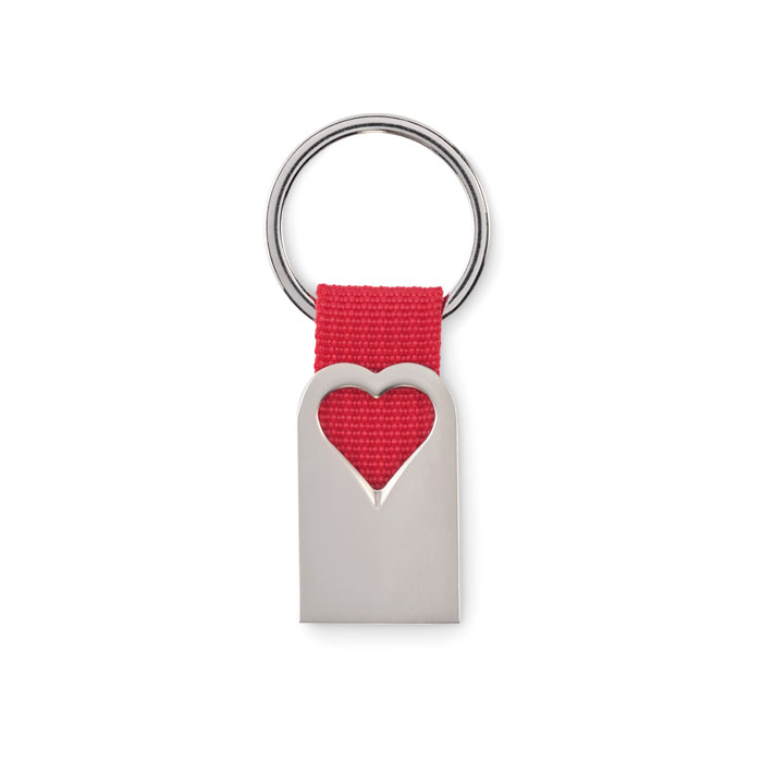 Heart metal key ring Rosso item picture side