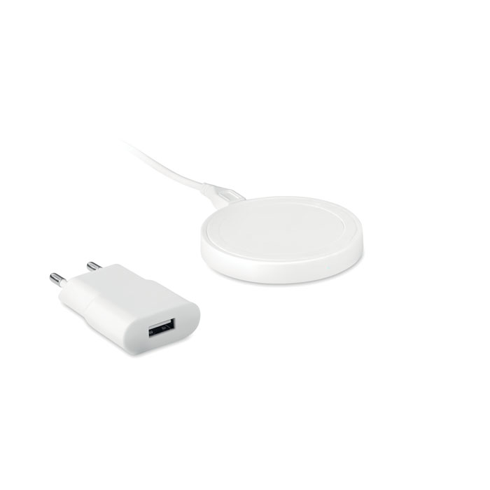 Wireless charger travel set Bianco item picture side