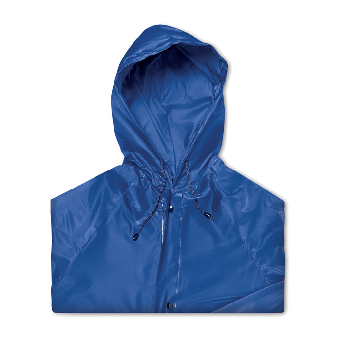 Impermeabile con cappuccio blue item picture back