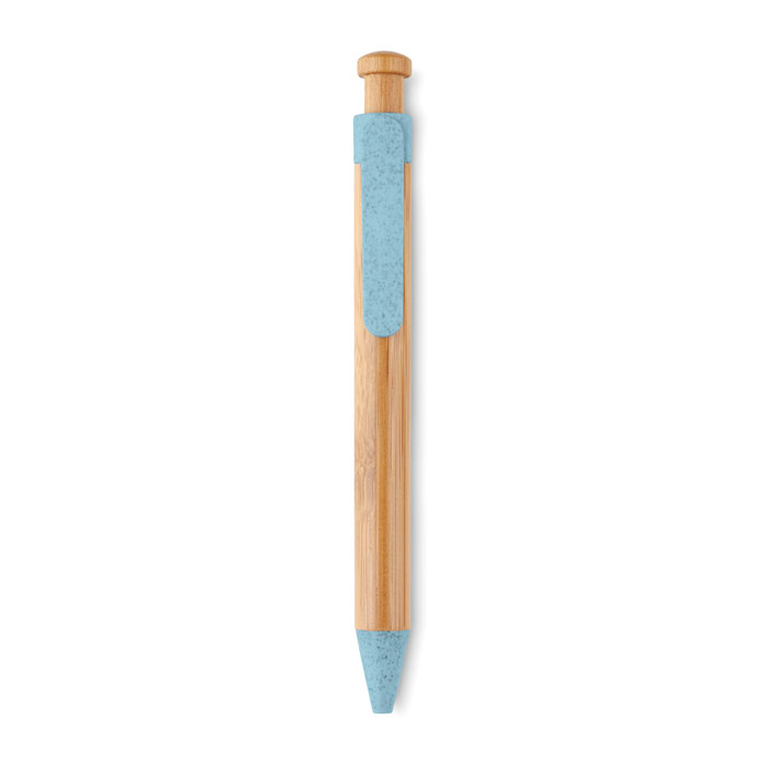 Bamboo/Wheat-Straw ABS ball pen Blu item picture front