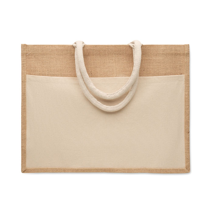 Shopper in iuta Beige item picture back