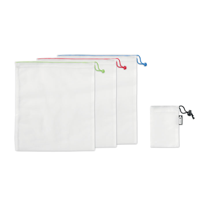 Set di 3 sacche in RPET white item picture front