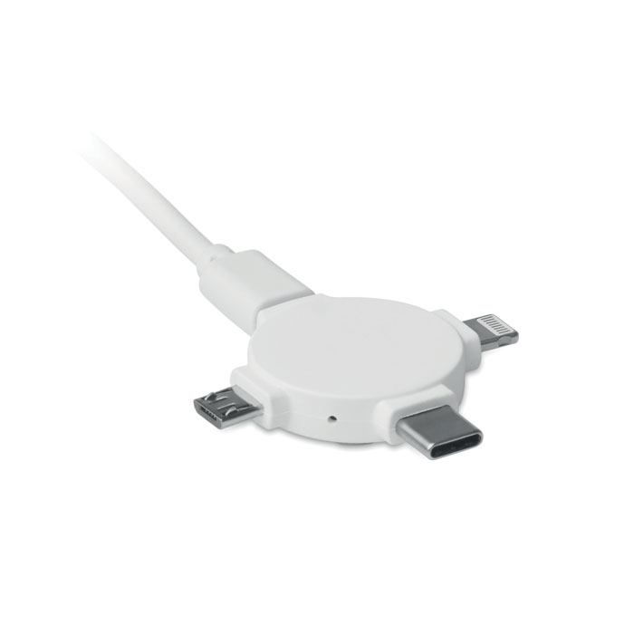 3 in 1 cable adapter Bianco item picture front