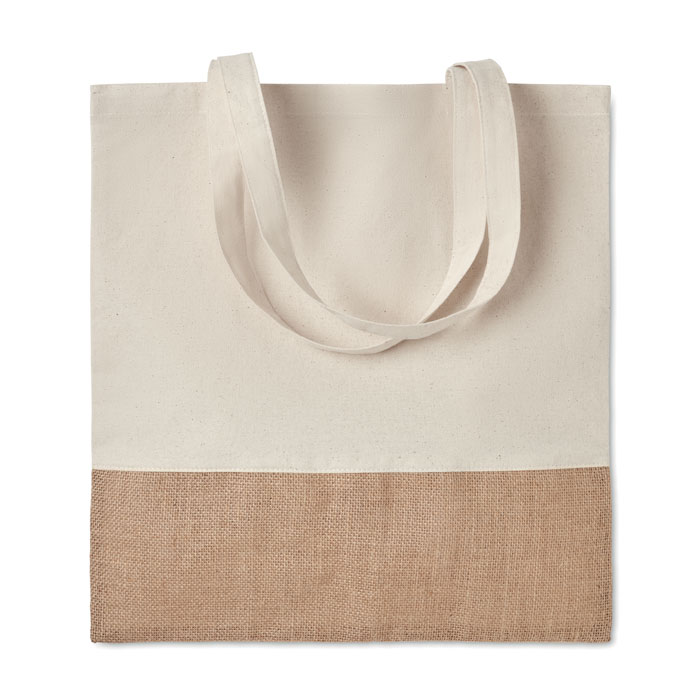 160gr/m² cotton shopping bag Beige item picture front