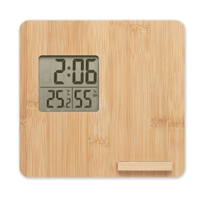 Bamboo weather station 10W Legno item picture back