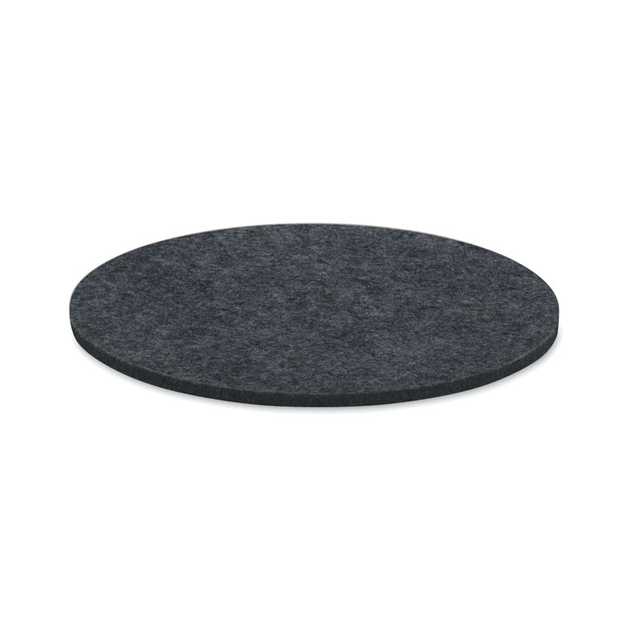 Round coaster in RPET felt Grigio Pietra item picture front