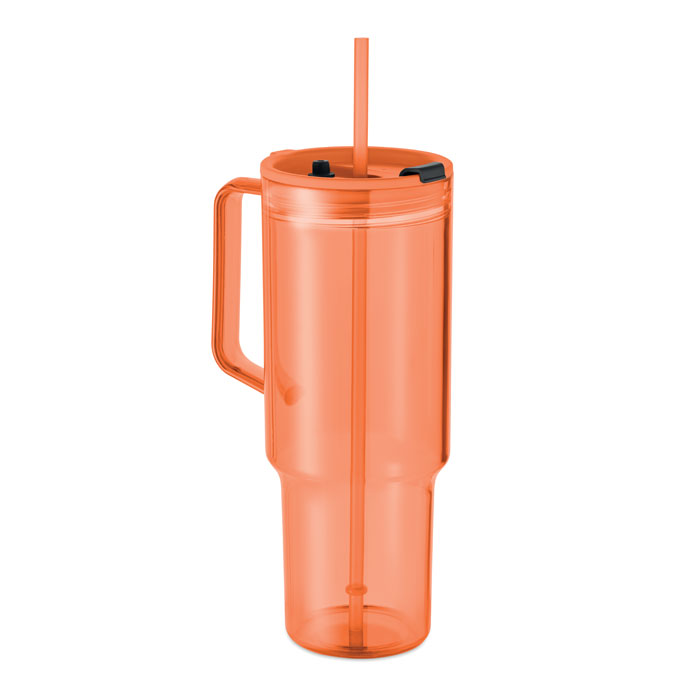 Bicchiere RPET 1200ml Arancio Trasparente item picture front